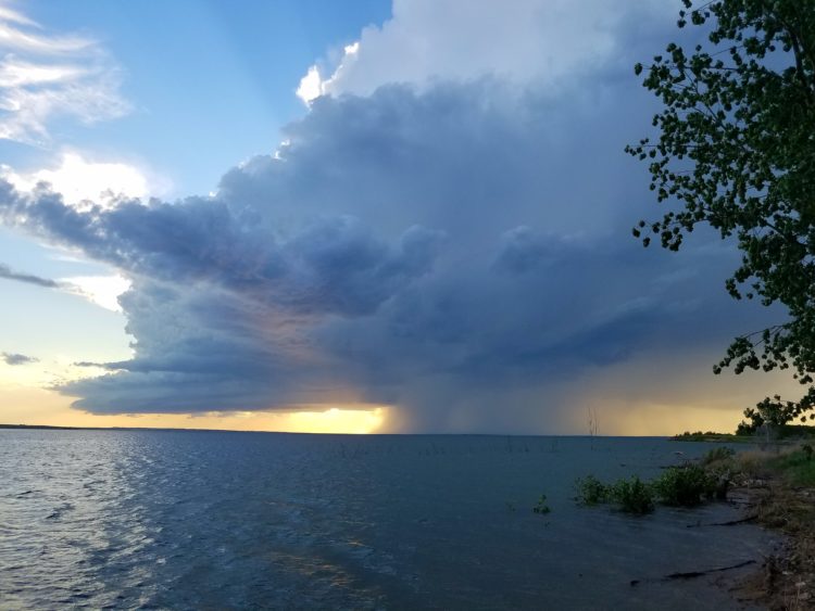 Storm on Lake Sakakawea east of Beulah Bay SkySpy Photos, Images, Video